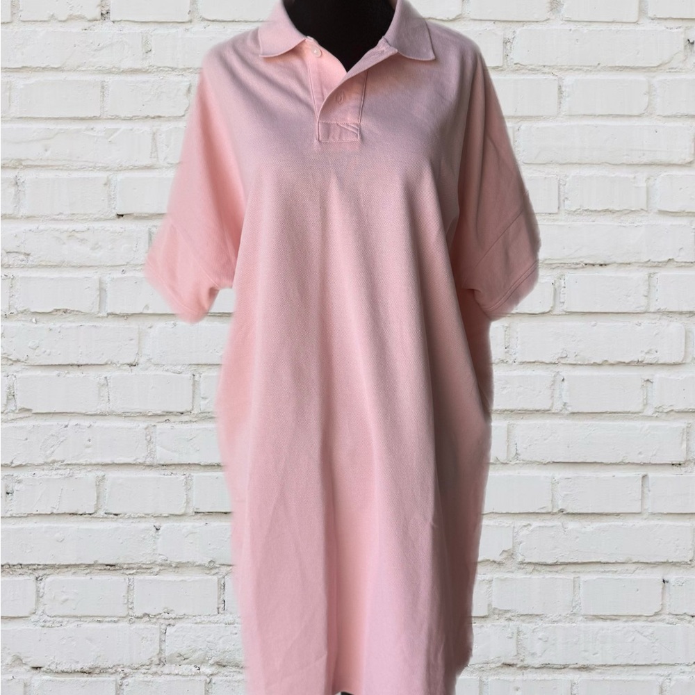 Tuckernuck Pink Ribbed Collar Top